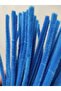 50 Pieces of Cobalt Blue Chenille, Feathered Wire Suitable for Flower Making, 30 cm 6 mm - 3