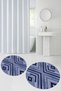 Printed Non-Slip Base Washable Round Bath Mat Set of 2 Toilet Seat Covers - 3