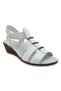 2735 Genuine Leather Daily Women's Sandals-White