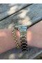 Stylish Steel Cord with Stone with Silver Color Dial Waterproof Women's Watch - 3
