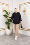 Elastic Waist Linen Trousers - Mink / A0104 - 5