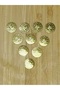Thin Metallic Coated Tugra Plastic Flake 16mm. Estimated 150-160 Pieces Approx. Gold. - 5
