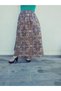 Elastic Waist, Vivid Colorful Patterned Viscose Press Fabric Maxi Length Skirt Size 38 100 Kilogram - 3