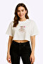 Women's Oversize Semi Crop T-Shirt - Pink Cup Printed "Need a Turkish Coffee" Coquette Design - 2