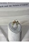 Zircon Solitaire Gold Steel Ring - 3