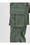 Solid Cargo Pants with Drawstring - 3