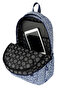 Luxury Patterned Medium Size Backpack with Monkey Keychain Gift - 4