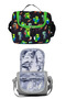 3-Piece Primary School Green Printed School Bag with Lunch and Pen Holder for Boys - 4