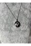 Steel Necklace Phoenix Zircon Stone Silver - 2