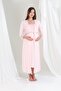 Pregnant Nightgown Morning Set with Viscos and Lace - 3