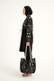 Black Full Covered Hijab Swimsuit – Judge Collar, Drawstring Detail, 4 Piece Set R2501 - 6