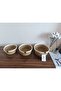 Multi-Purpose Mustard & White 3 Basket, Jute-Wicker Rope Knitted Basket, Decorative-Organizer Basket Set - 2