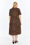 Short Sleeve Leopard Print Viscose Mother Dress - 7