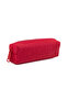 01106 Red Water Resistant Crinkle Fabric Unisex Single Compartment Pen Holder Pencil Case