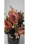 1 Piece Khaki Leafy Pomegranate Flower Toned Flower Bouquet 27 cm Home Decor Potted Ornament - 3