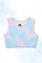 Tie Dye Patterned Shorts Skirted Crop Girl's Athlete Suit - 3