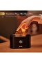 YU WELL Flame Humidifier Night Light USB Humidifier Essential Oil Diffuser (2 Brightness, Black) - 4