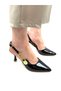 Women's High Heels Dark Navy Blue Side Buckle Stiletto Style Evening Dress Night Wedding Shoes - 4