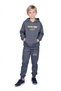 3-Piece Kangaroo Pocket Hooded Printed Boy's Tracksuit Set - 2