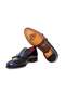 Black Color Laceless Genuine Leather Men's Shoes - 3