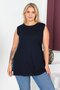 Large Size Thick Strap Lycra Slit Sports and Daily Combed Cotton Tank Top Blouse