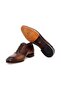 Brown Lace-Up Genuine Leather Men's Shoes - 3