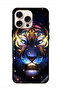 غطاء حماية لجهاز Apple iPhone 16 Pro بتصميم مشبك فني على شكل أسد