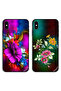 حافظتان واقيتان لهاتف Apple iPhone XS برسومات زهور عالية الدقة