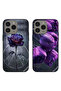 حافظتان واقيتان لهاتف Apple iPhone 15 Pro، زهور داكنة