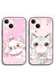 حافظتان لهاتف Apple iPhone 13 mini، أغطية حماية بتصميم قطة وسمكة قطة