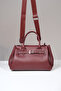 Women's Kosta Leather Shopper Bag 1507 Burgundy - 5