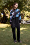 Women's Hijab Space Printed Parachute Fully Covered 3 Piece Swimsuit Set - 4