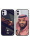 جرابان لهاتف Apple iPhone 12 mini، غطاءان واقيان، محمد بن سلمان ويد مع لافتة وطنية