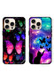حافظتان واقيتان لهاتف Apple iPhone 16 Pro Max بتصميم قطة وفراشات
