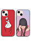 حافظتان واقيتان لهاتف Apple iPhone 13 mini بغطاء Snap Love Cap Girl