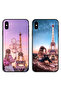 حافظتان واقيتان لهاتف Apple iPhone XS، بتصميم فتاة لطيفة وبرج إيفل