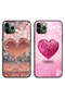 حافظتان لهاتف Apple iPhone 11 Pro Max بأغطية واقية لامعة على شكل قلوب
