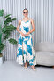 Full Length Suspender Pleated Viscose Dress