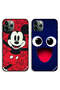 حافظتان لهاتف Apple iPhone 11 Pro Max بغطاءين واقيين برسومات Happy Smiley وHappy Mickey Mouse