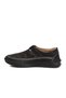 Black Suede Genuine Leather Men's Velcro Casual Shoes - 2