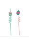 Colorful Egg Concept Plastic Straws Set of 2