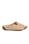 Beige Genuine Leather Women's Slippers 002 Z