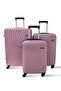 Para John Lightweight Travel Luggage Trolley Set 3 Pcs ABS -Pink