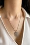 Women's Steel Necklace Moon-Sun Detail Necklace