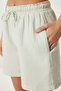 Muslin Shorts with Pockets Lmx0011 Water Green - 4