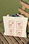 Cowboy Pinterest Pattern Tote Bag - Artistic Canvas Shoulder Bag - Women's Shopping Bag - 3