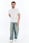 Men's White T-Shirt Tight Sleeves and Fit Regular Cut T-Shirt - 4