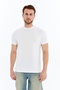 Men's White T-Shirt Tight Sleeves and Fit Regular Cut T-Shirt - 6