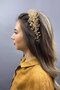 Honey Color Asian Crystal Bridal Hair Accessory - 4