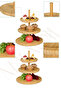Bamboo 3 Tier Serving Plate, Bamboo Presentation Plate 3 Tier - 3